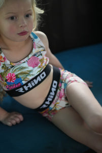 Palm Springs- Girls Active Boxer Skins and Crop Top set