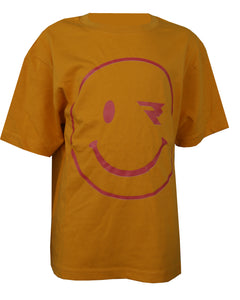 Youth Smiley T shirt Gold